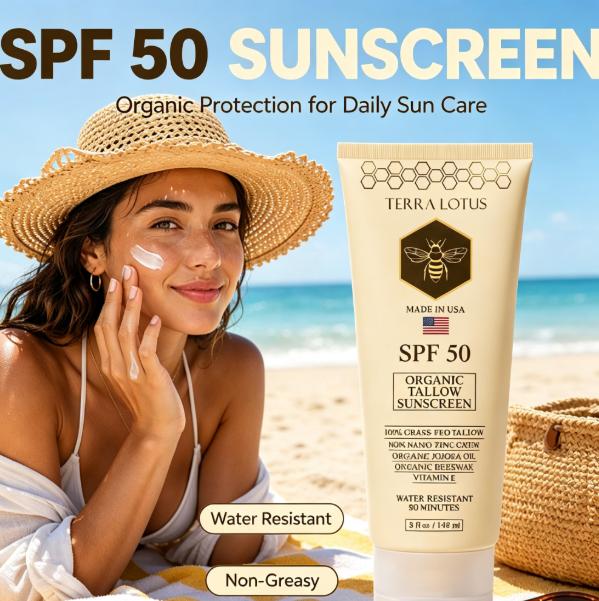 Physical Sunscreen Mineral - 148ml SPF50 Organic Tallow Mineral Sunscreen