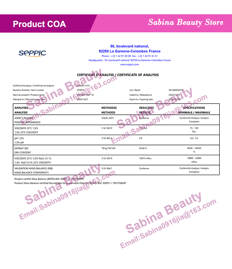 COSMETIC Ingredient SEPINOV EM - огляд і ціна Skincare Ingredients