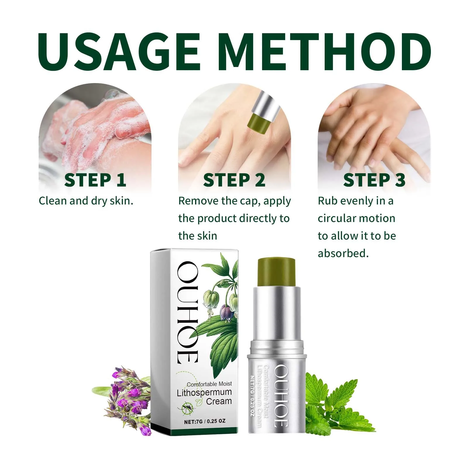 OUHOE Purple Grass Herbal Mosq - огляд і ціна Skincare Natur E