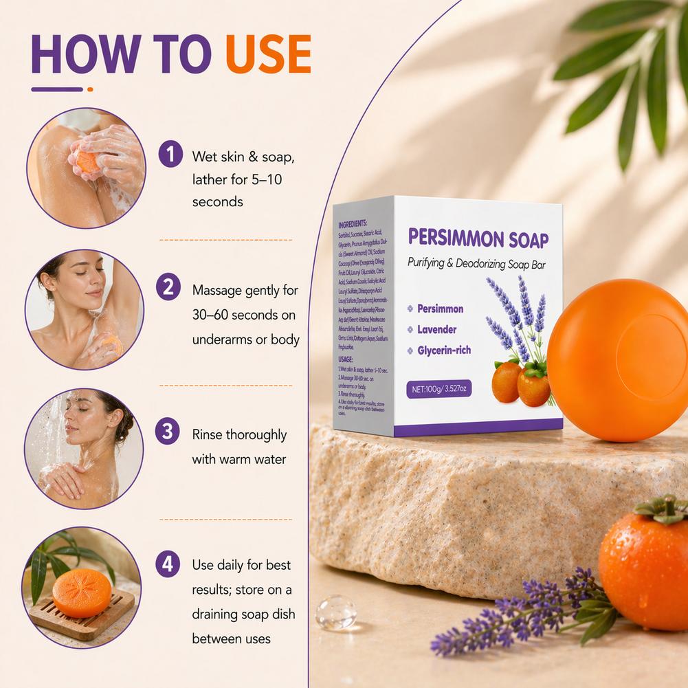 Persimmon lavender Soap Bar Pe - огляд і ціна Skincare Gentle