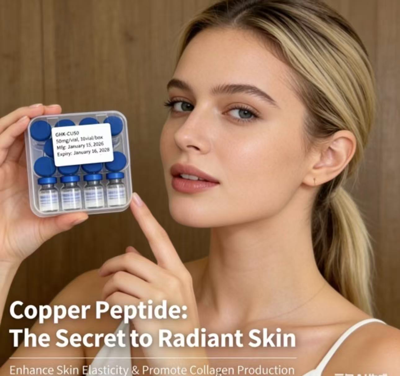 99% Purity GHK-Cu Blue Copper  - огляд і ціна Skincare Ingredients