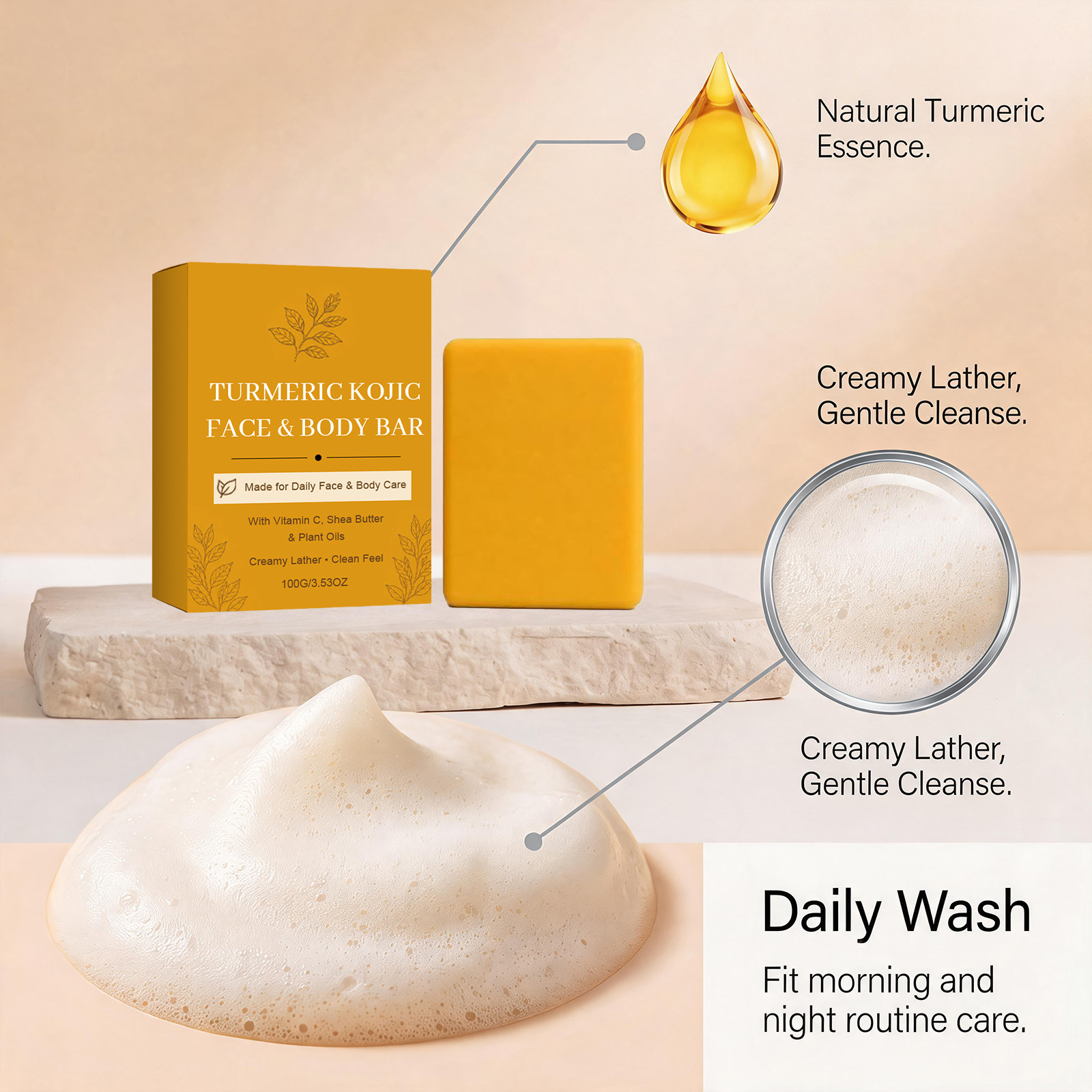 Turmeric Kojic Acid Handmade S - огляд і ціна Kojic Acid Soap