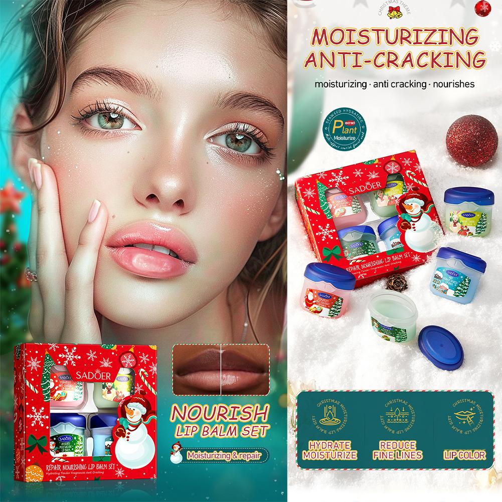 3/4/5/6/10Pcs/set Xmas Lip Bal - огляд і ціна Skincare Xmas Sets